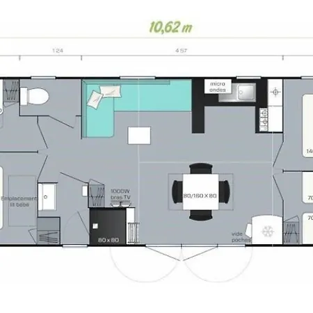 Mobil-home Avec Terrasse - 8 Pers. - Api-1-52-2165
